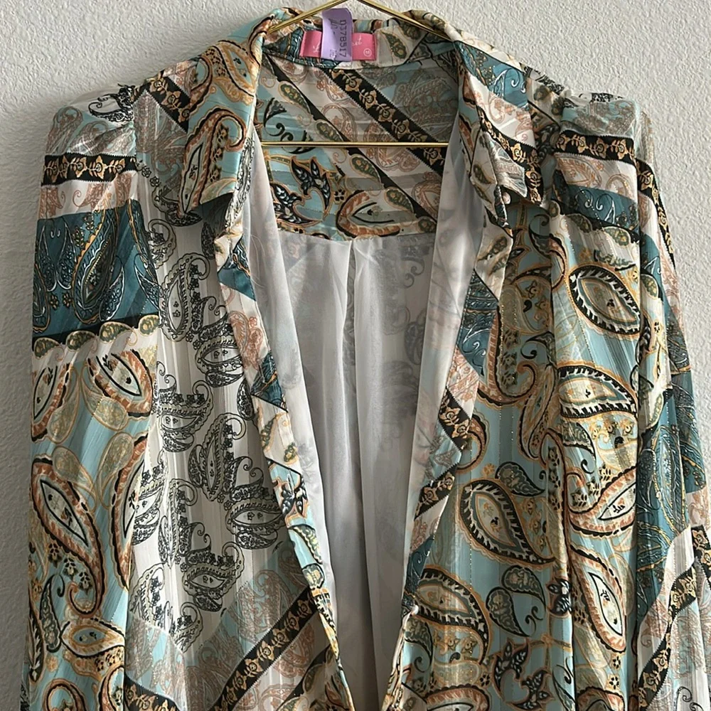 LILLY'S KLOSET | Paisley Long Sleeve Dress - Picture 6 of 10